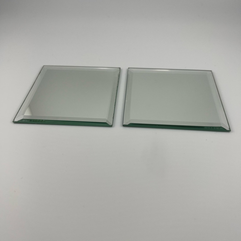 Beveled mirror set of two for figurines